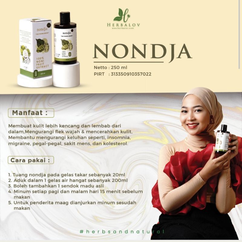 

Nondja / herbalov / diet DBH / buah noni / sari mengkudu