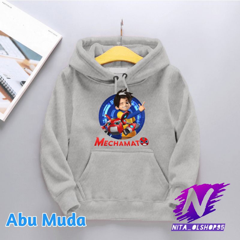 hoodie anak mechamato amato dan mechabot premium