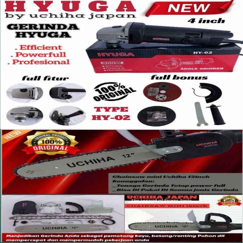 chainsaw conventer gergaji 12" inch uchiha gerinda chainsaw japan