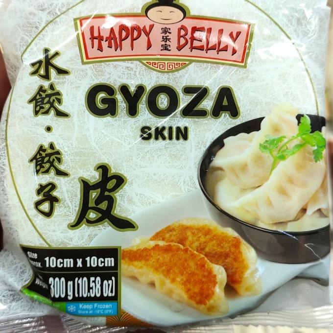 

Happy Belly gyoza skin kulit pangsit impor 300 gram Frozen 38 lembar