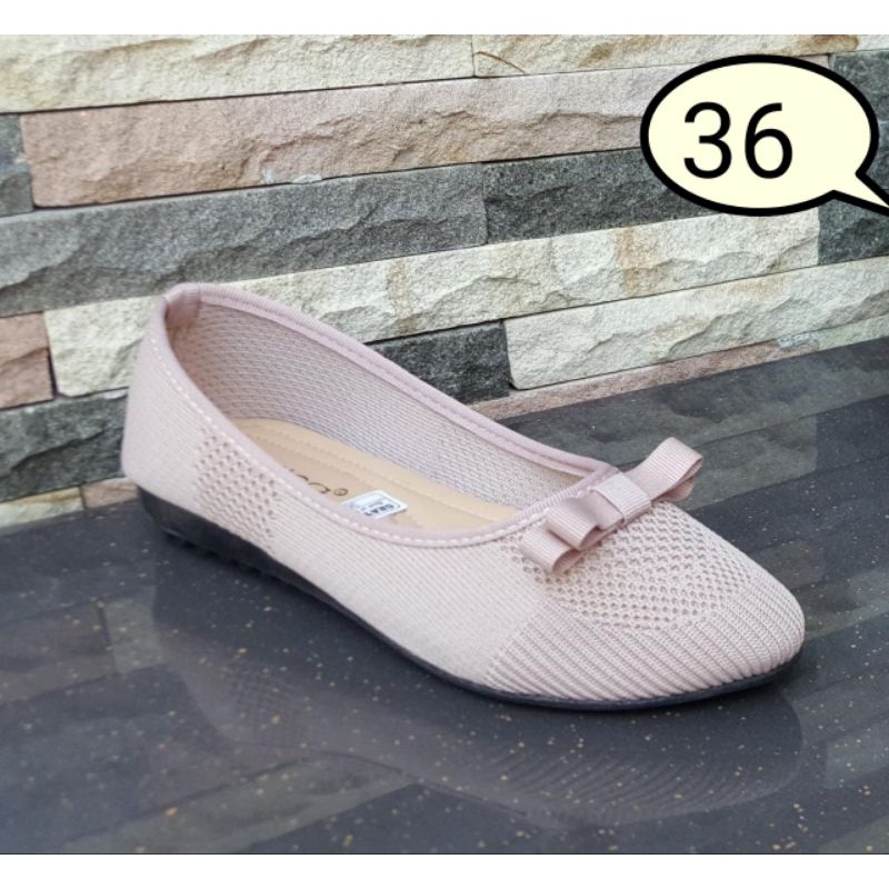 Sepatu Flat Wanita Rajut Import