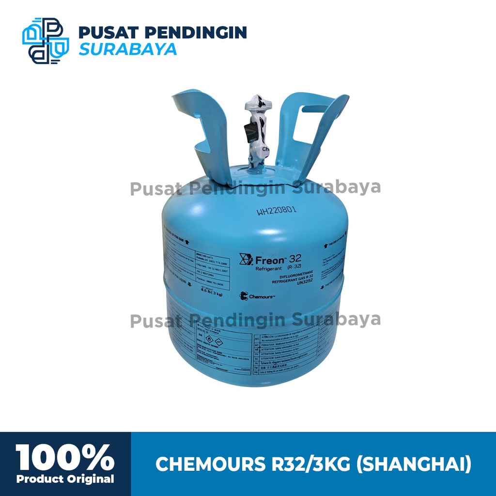 FREON CHEMOURS R32 SHANGHAI 3KG - Chemours R32 3KG - FREON CHEMOURS SHANGHAI