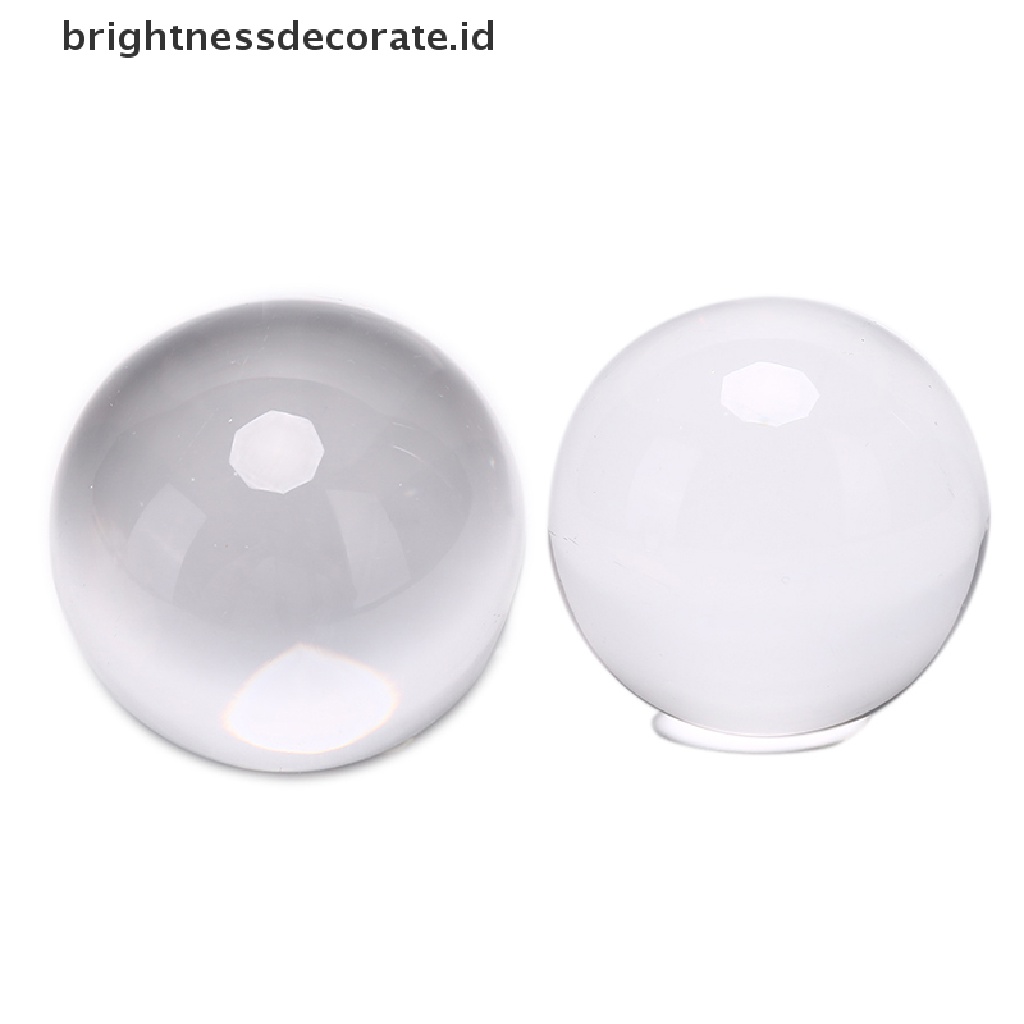 [Birth] 40/50mm Bola Kristal Kaca Bening Healing Sphere Props Fotografi Dekorasi Hadiah [ID]