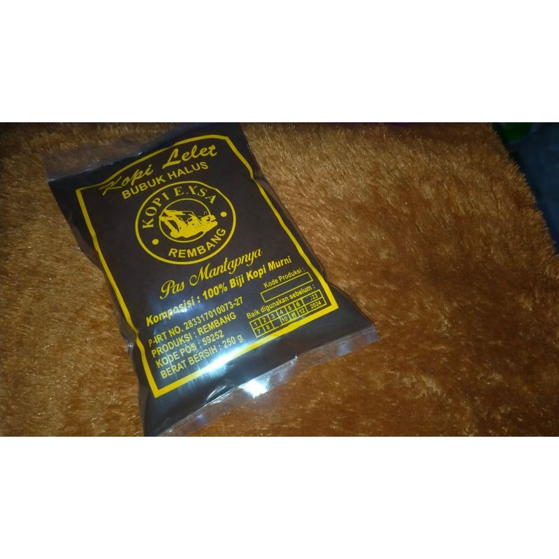 

250 gram KOPI LELET ROBUSTA CAP EXSA REMBANG (PREMIUM)