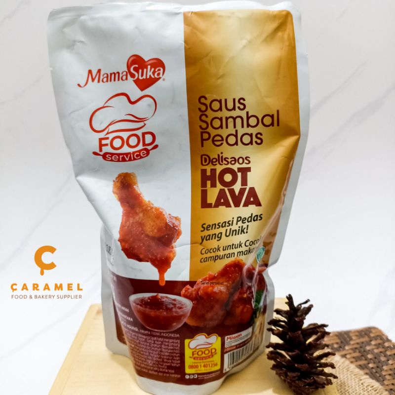 

MAMASUKA DELISAOS HOT LAVA 1KG-MAMASUKA SAMBAL PEDAS-SAUCE MAMASUKA REFIL