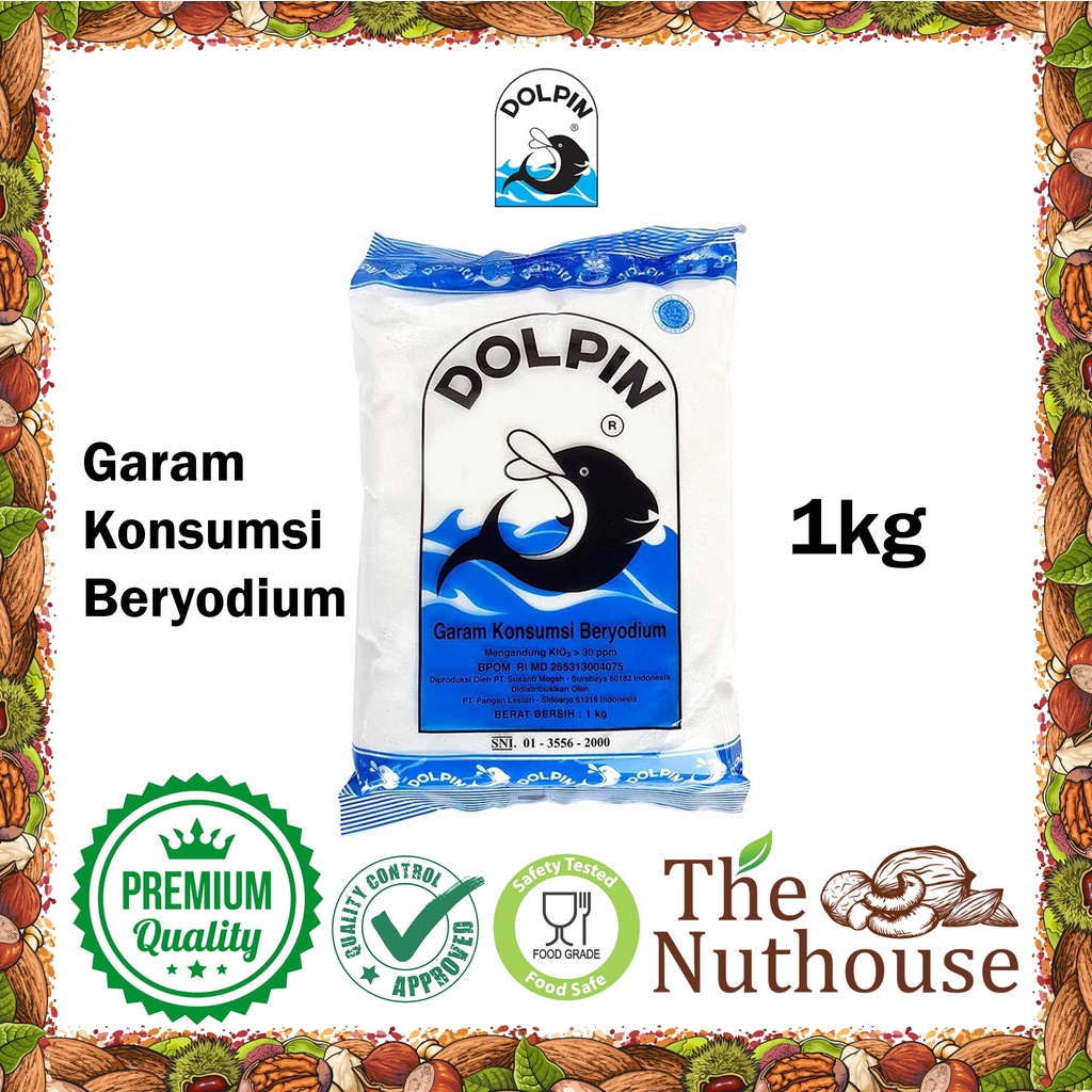 Dolphin Salt / Garam Konsumsi Beryodium 1kg 1000gr [Halal]