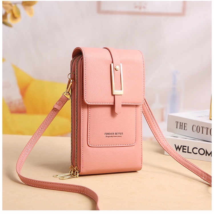 PROMO COD 7.7 - TAS SELEMPANG KULIT WANITA TOUCHSCREEN TAS HP CEWEK LAYAR SENTUH 9066