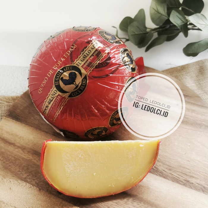 

Terlaris ✨ - TERMURAH! KEJU EDAM CHEESE BOLA AYAM EMAS EDAM APEL KEJU TUA REPACK - 100 gram 2.1.23