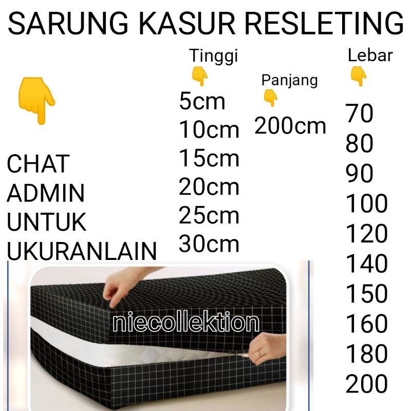 SARUNG KASUR BUSA / SPRINGBED SPREI MODEL RESLETING /SARUNG