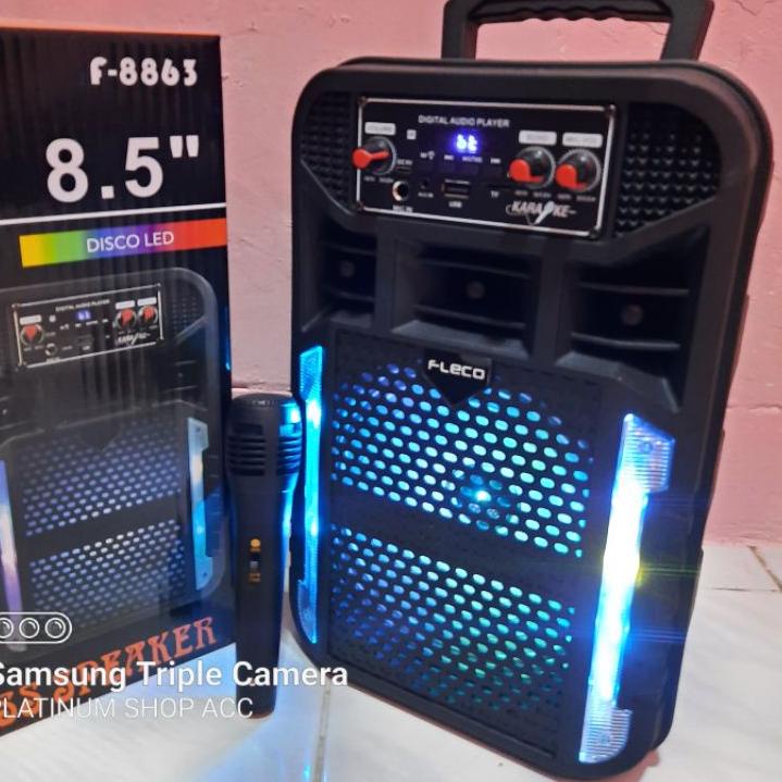 COD | TD4 | SPEAKER BLUETOOTH FLECO 8 INCHI F6691/F8835 GRATIS MIC KARAOKE/SALON AKTIF WIRELESS SPEA