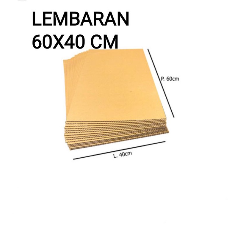 

Kardus Lembaran 60x40 Sheet karton single wall