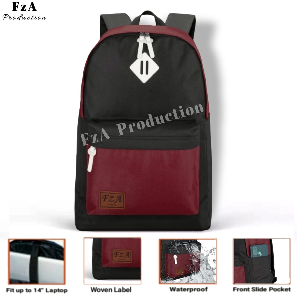 FzA Official - Tas Ransel Distro Original Casual pria Wanita / Tas Ransel Laptop / Backpack Sekolah Kuliah Distro Original Tas Punggung Laptop - BMQT