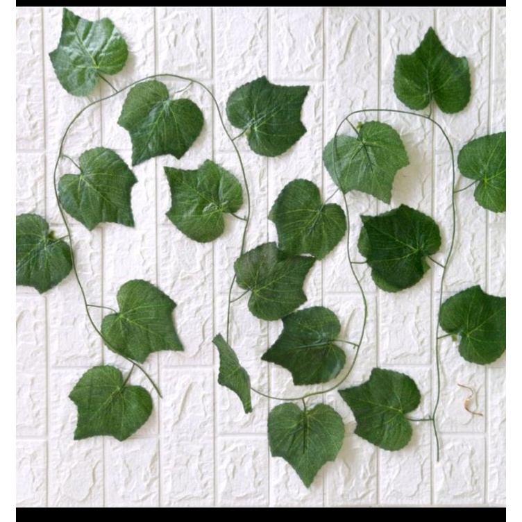 Daun anggur Rotan rambat besar 2 meter artificial plastik dekorasi Dinding Rumah Tangga