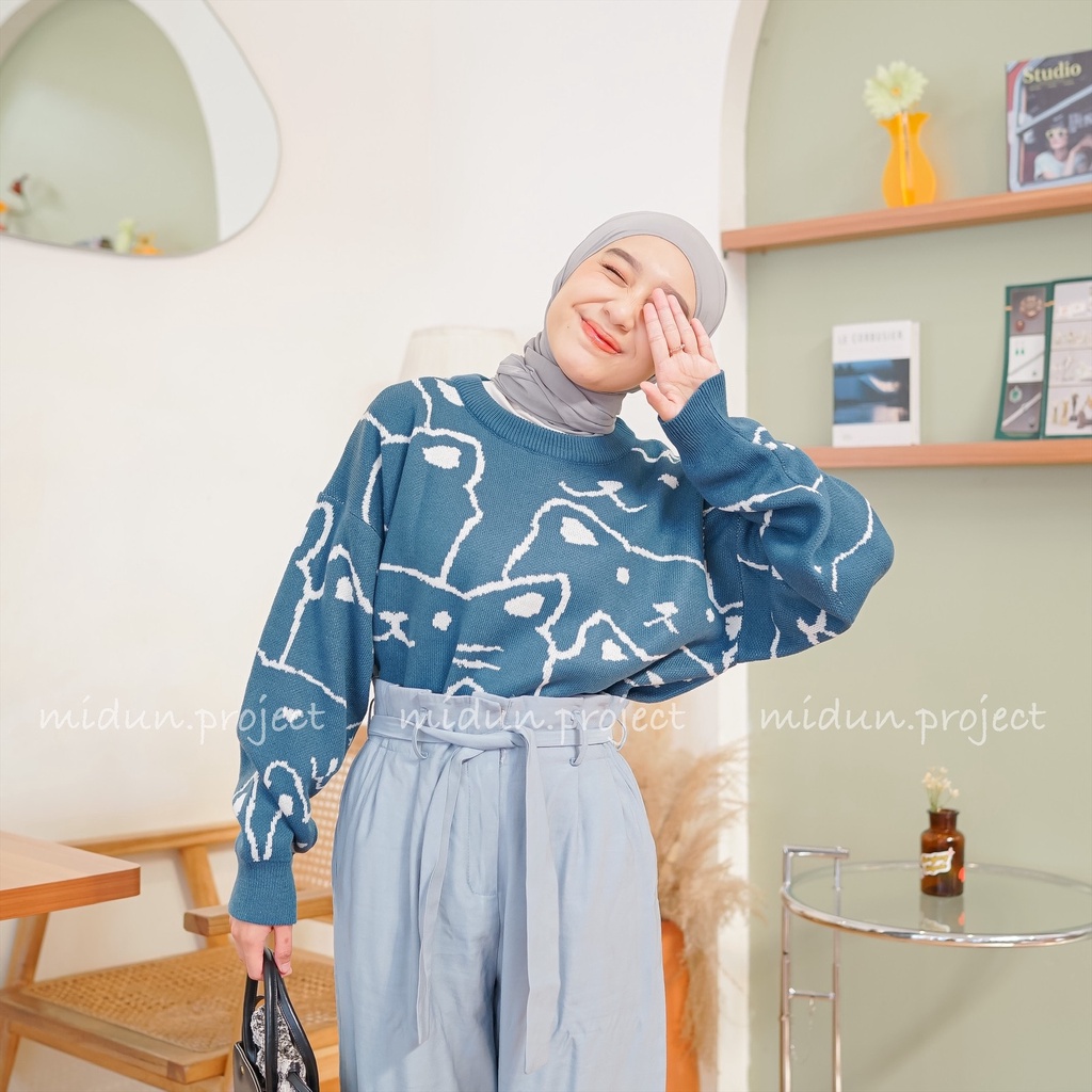 SWEATER MOSSY KNIT | SWEATER RAJUT PREMIUM