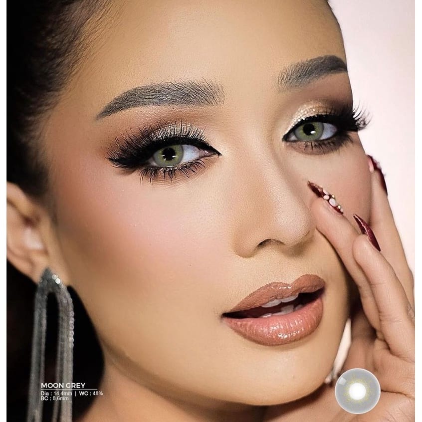 SOFTLENS MINUS DAN NORMAL FANTASY MOON GREY 14.4mm (0.00 sd -6.00) LIVING COLOR GRATIS TEMPAT SOFLEN