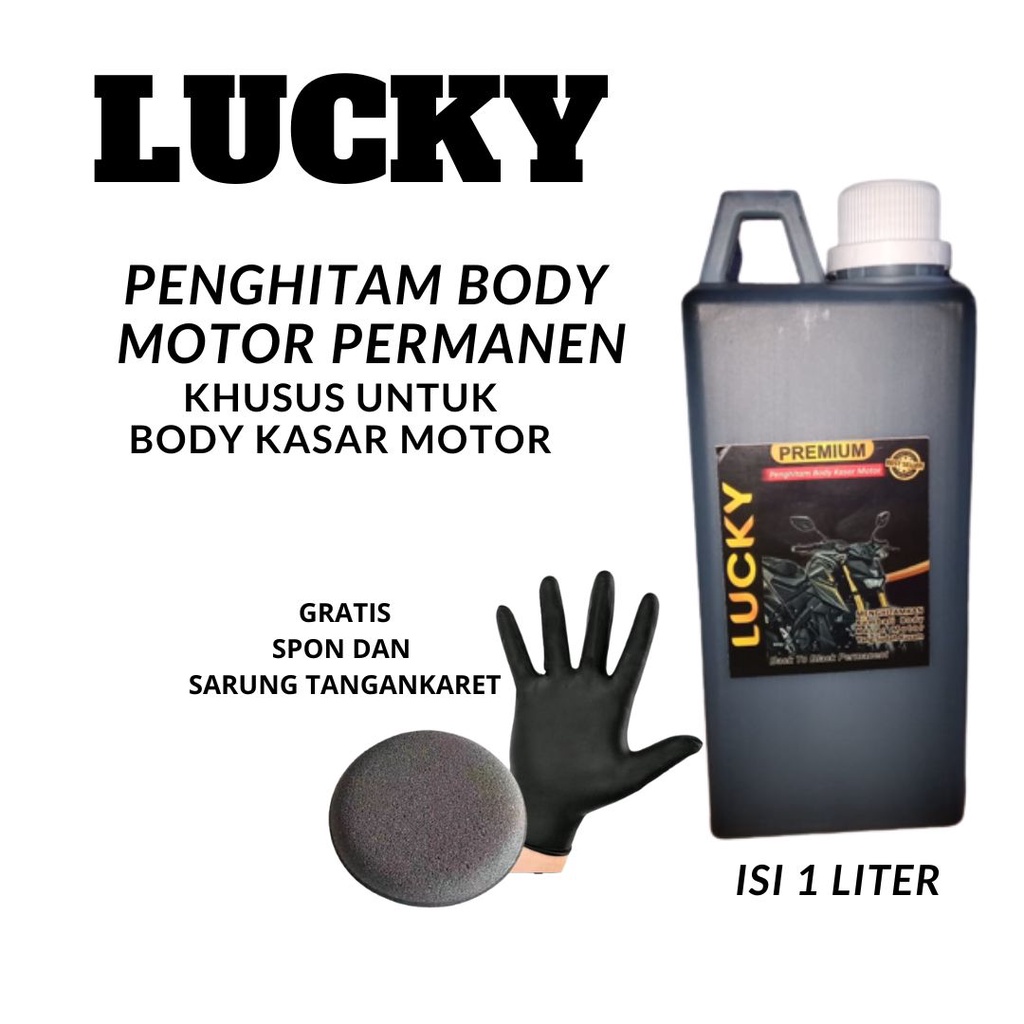 LUCKY PENGHITAM BODY MOTOR PERMANEN ISI 1 LITER