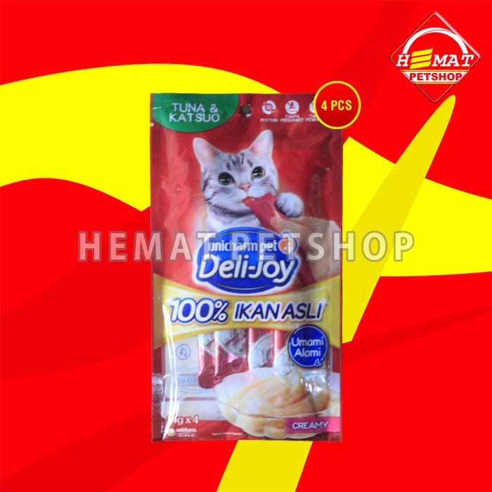 Snack Kucing Deli Joy Creamy Cat treat Cemilan 14 Gram