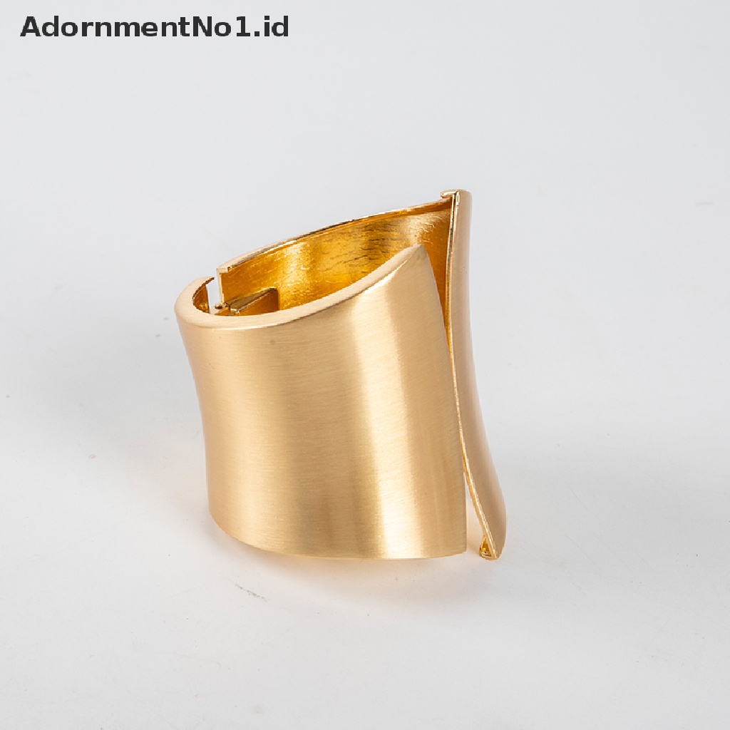 [AdornmentNo1] Gelang Bangles Asimetris Lebar Untuk Wanita Statement Alloy Bangle Jewelry [ID]