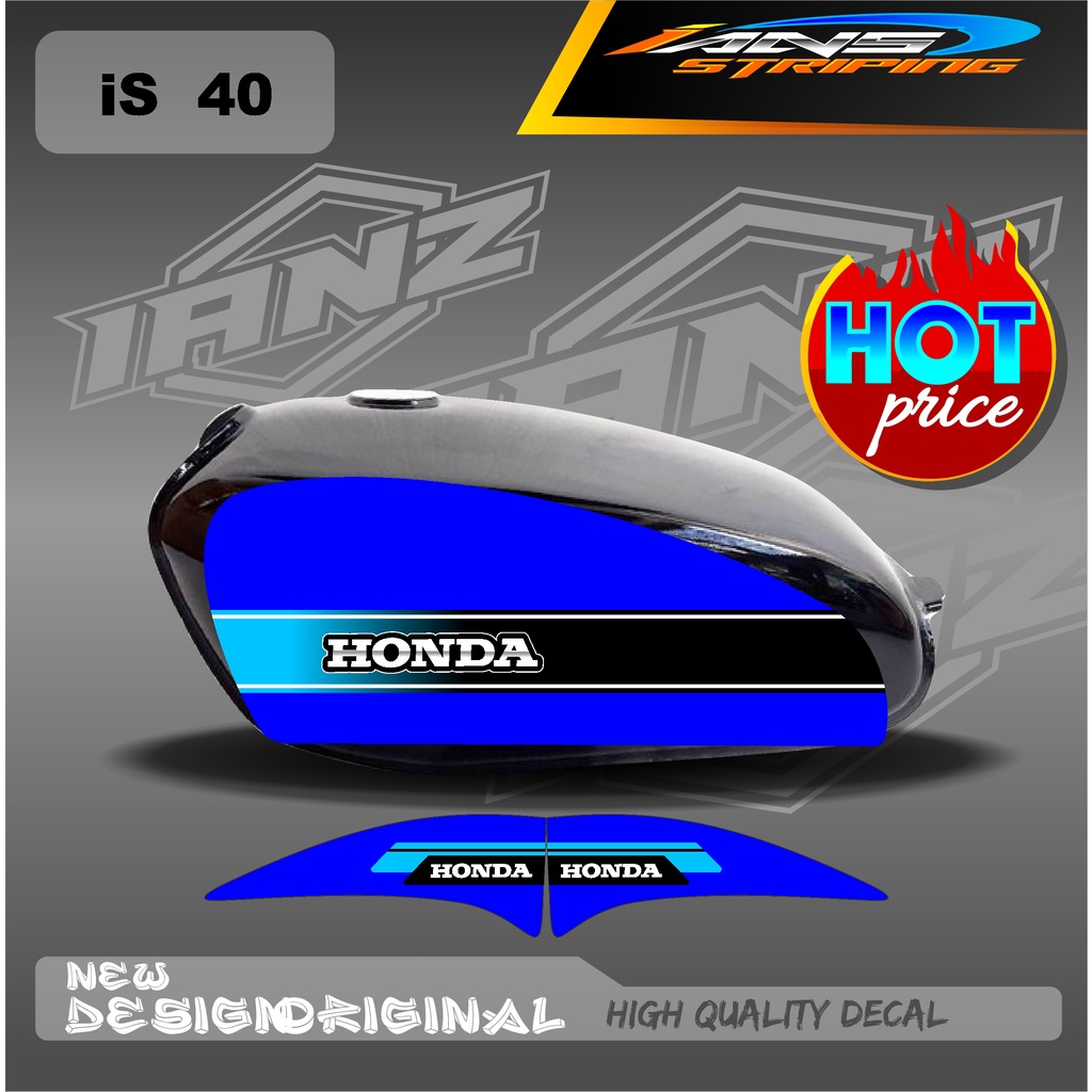 DECAL KONSEP TANGKI CB100 OLD STIKER LIST HOLOGRAM/NON HOLOGRAM IS40