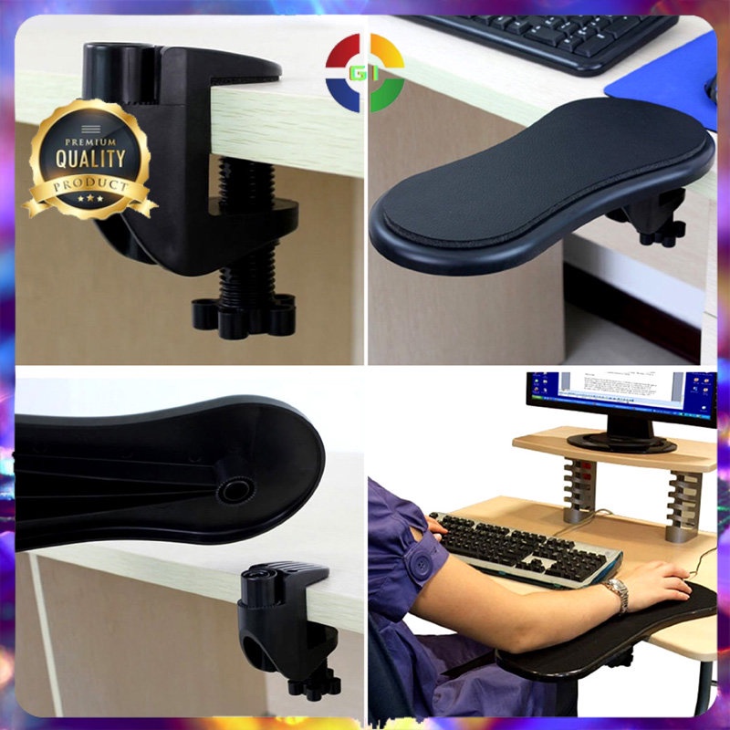 Sandaran Tangan Meja Kerja Komputer Arm Rest Pad Black COD