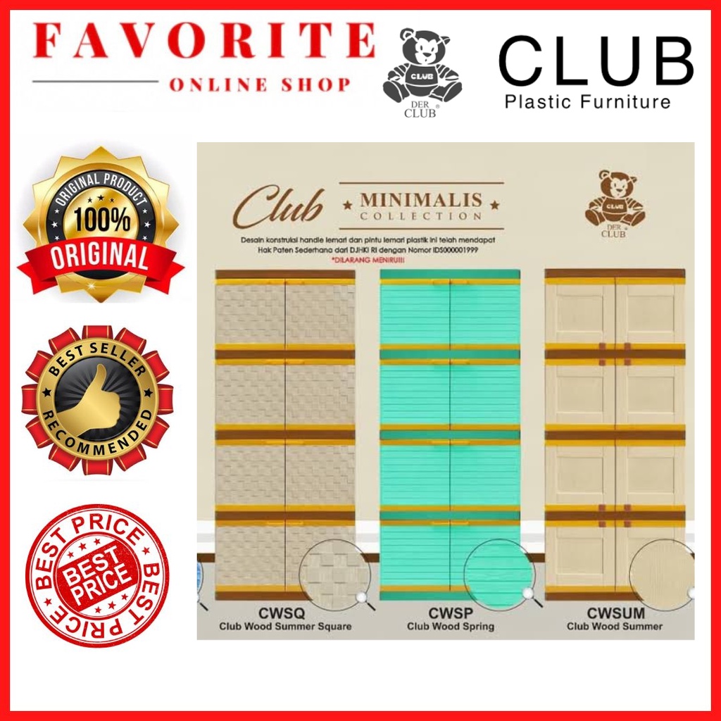 LEMARI PLASTIK CLUB 4 SUSUM CWSUM