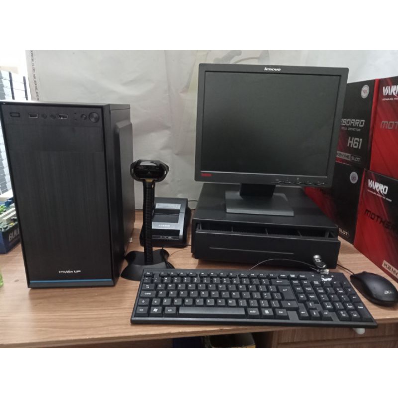 Komputer kasir Lengkap siap pakai Untuk kebutuhan kasir dalam usaha retail,resto,minimarket,apotik DLL