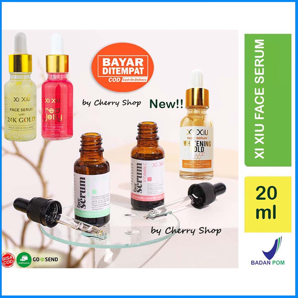 [ORI] [BPOM] XI XIU Face Serum 24K GOLD | RED JELLY | Vitamin C | Anti Acne | Whitening Gold 20 ml V