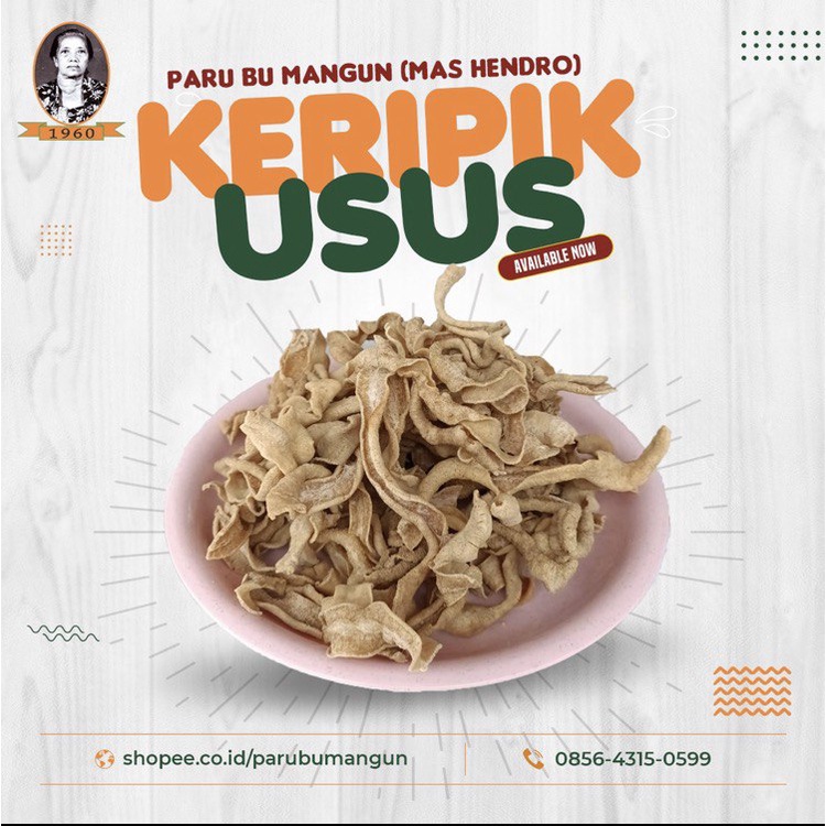 

Bu Mangun Keripik Usus (100gr & 250gr)