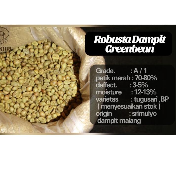 

Sale[FG2]-Sujakopi Greenbean Robusta Dampit biji kopi mentah 1kg