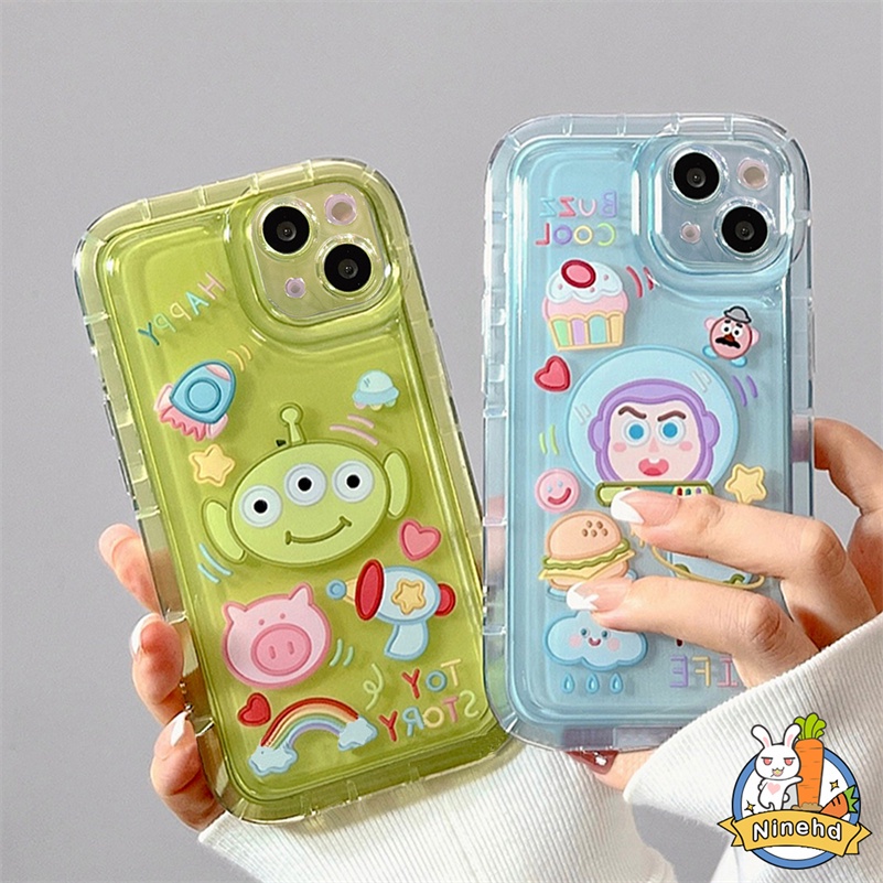 IPHONE Casing Kompatibel Untuk Iphone14 13 12 11 Pro Max X Xr Xs Max SE 8 7 Plus Ins Korea Lucu Graffiti Kartun Ponsel Case Menebal Airbag Silikon Shockproof Soft Case Cover Pelindung