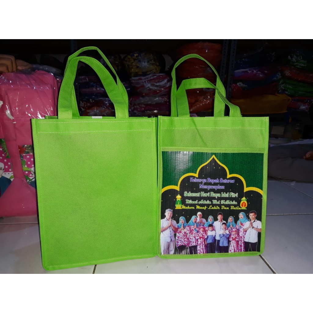 

TAS SOUVENIR / GOODIEBAG RAMADHAN DAN LEBARAN MODEL KANTONG BANNER - FREE DESAIN