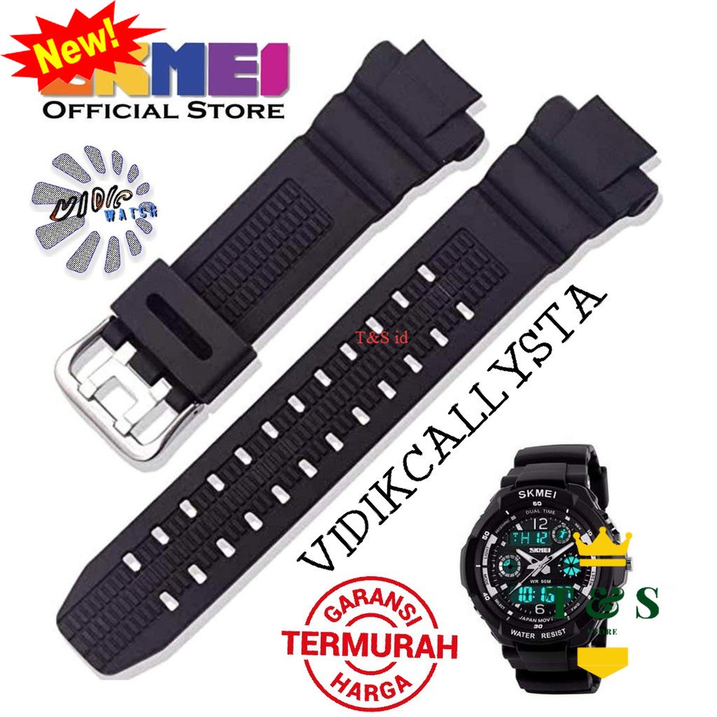 Strap tali jam tangan Skmei 0931 SKMEI 0931 Hitam tali skmei
