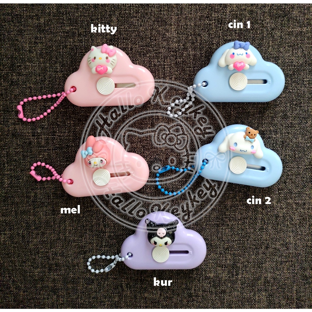

gantungan cutter kecil hello kitty melody cinnamoroll kuromi
