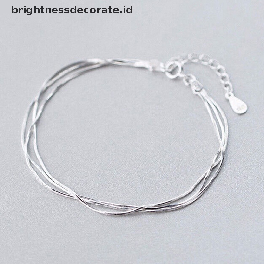 [Birth] Ladies925 Sterling Silver Gelang Bracelet Korea Fashion Perhiasan Laris Panas [ID]