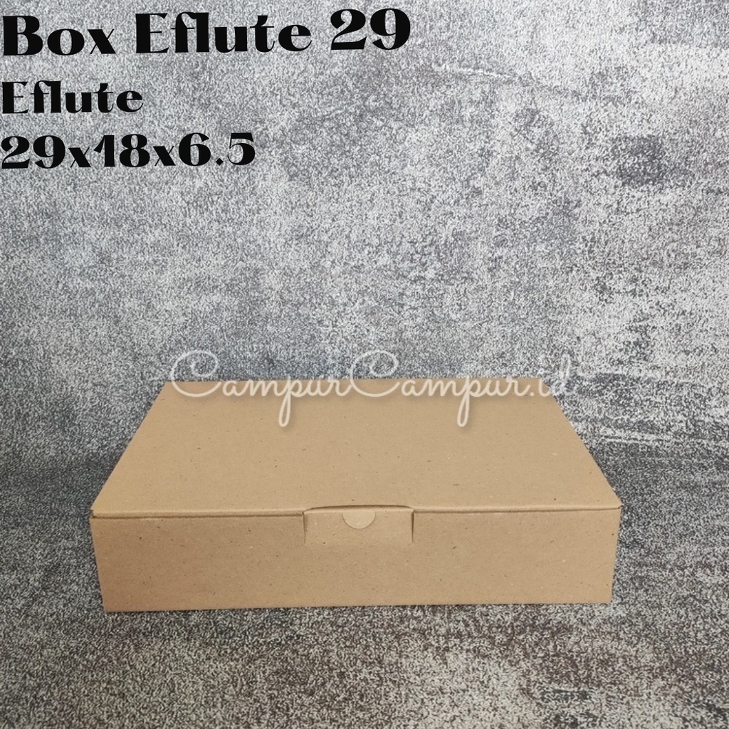 

Box Kardus Eflute Coklat Packaging Hampers Olshop Baju Makanan 29x18x6.5 Kotak Nasi