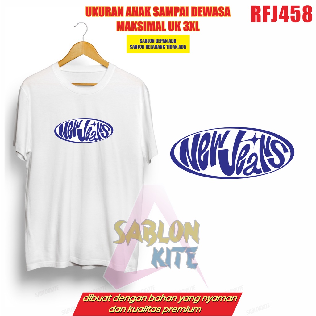 Kaos kpop girlband NewJeans logo RFJ458