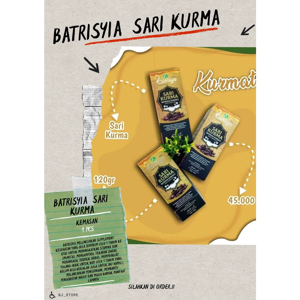 

❤BATRISYIA HERBAL❤Batrisyia Herbal|Kurma Madu Teuwuel / Booster Imun|Sari Kurma Batrisyia Herbal / Kurmate Batris / Kurma Madu Teuwuel / Booster Imun / Madu Kurma