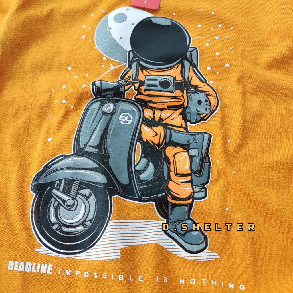 Baju Kaos Distro Anak Mustard Vespa Deadline / D.SHELTER