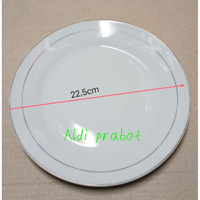 piring makan prasmanan ceper/piring saji/piring ceper keramik 9in