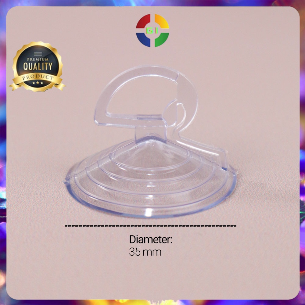 Gantungan PVC Plastik Alat Tempel Dinding 35 mm 10 PCS Transparent COD