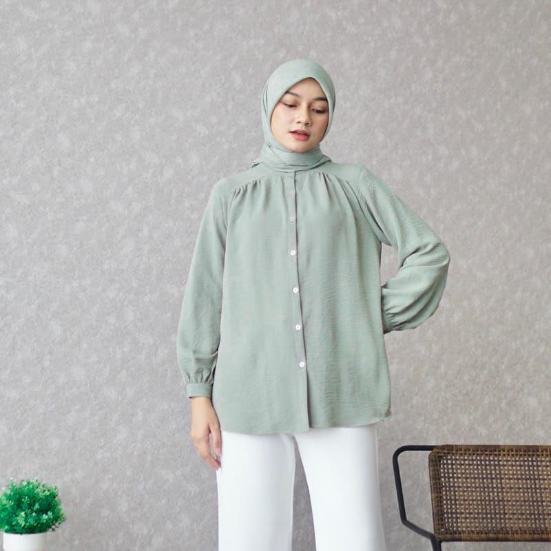 Alina Blouse Kemeja Lengan Panjang Formal Wanita