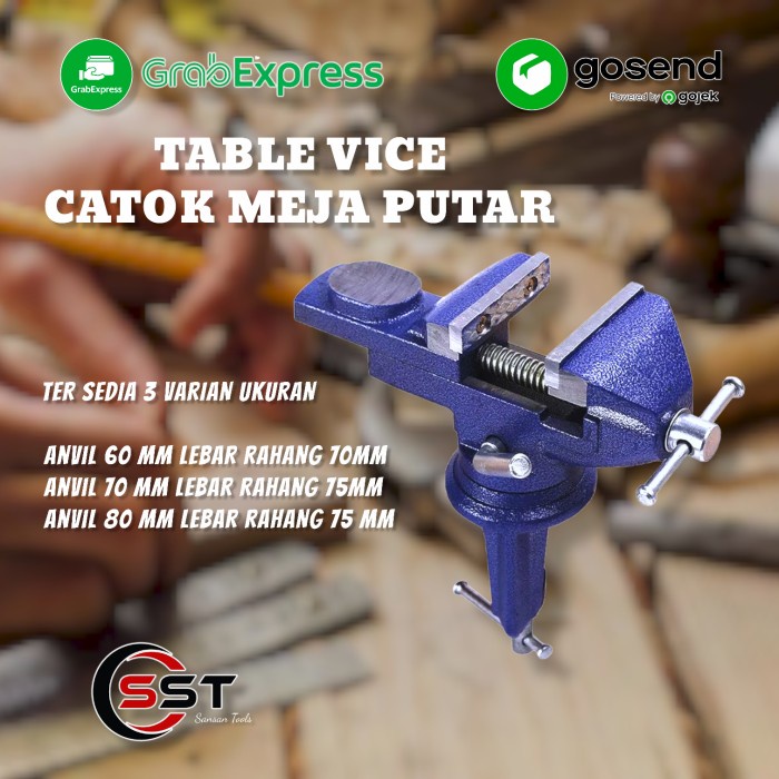 Catok ragum-catok meja putar Anvil 3" Inch-Ragum-Tanggem-Table Clamp