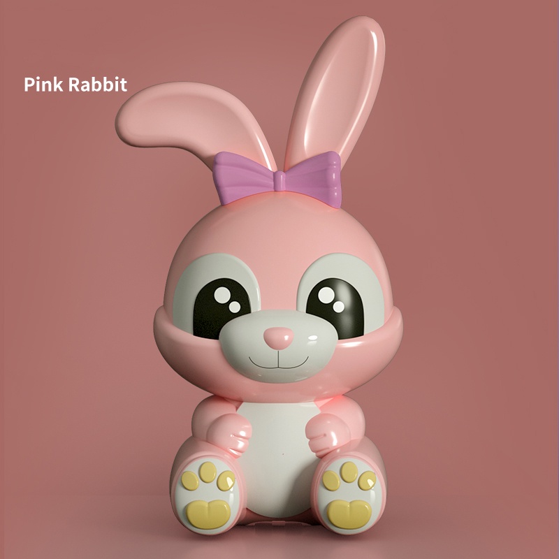 Celengan Rabbit Kelinci Piggy Bank Ada Lampu LED