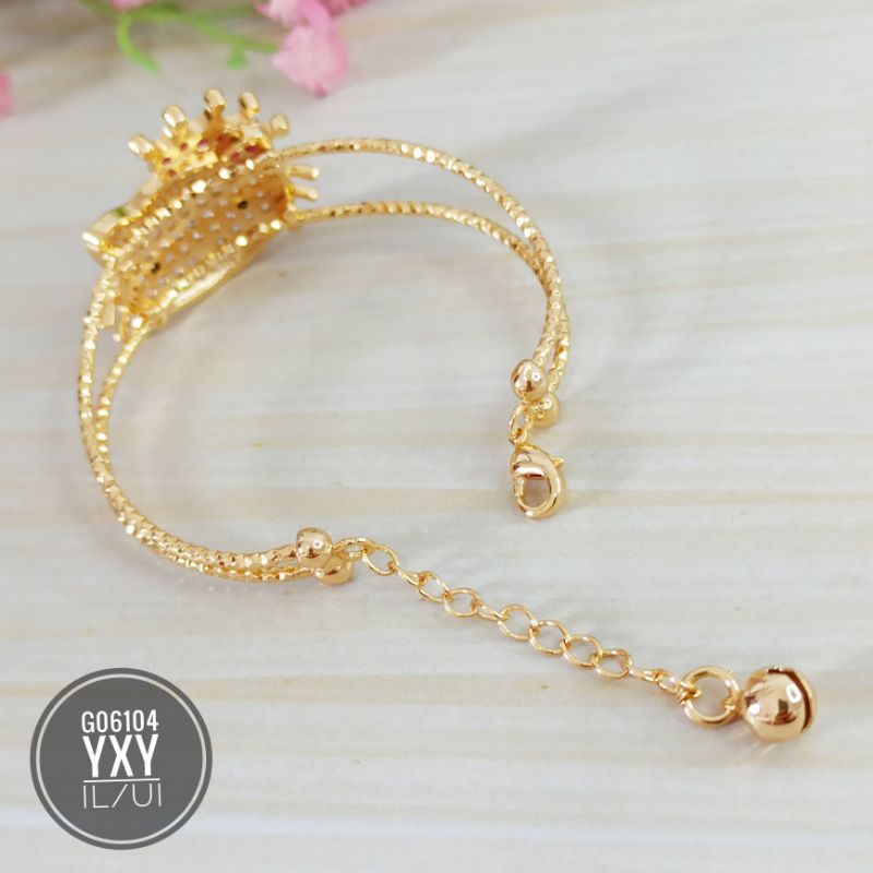 Gelang anak yaxiya hello kitty gold G06104