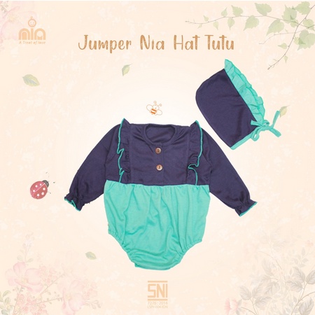 NIA Jumper Bayi Perempuan Hat Tutu Polos Warna 3-6 Bulan