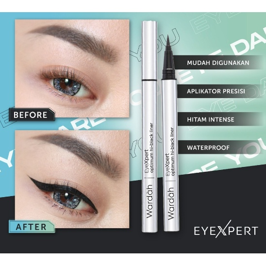 Wardah Paket EyeXpert The Volume Expert Mascara + Optimum Hi-Black Liner