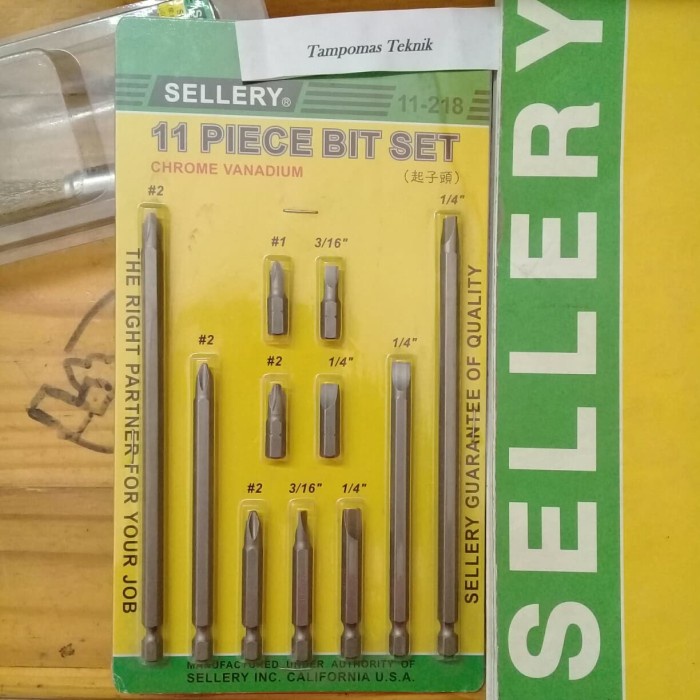 Mato Mata Obeng Set 11Pcs Panjang Sellery Bit Set Obeng Magnetic Mata Bor