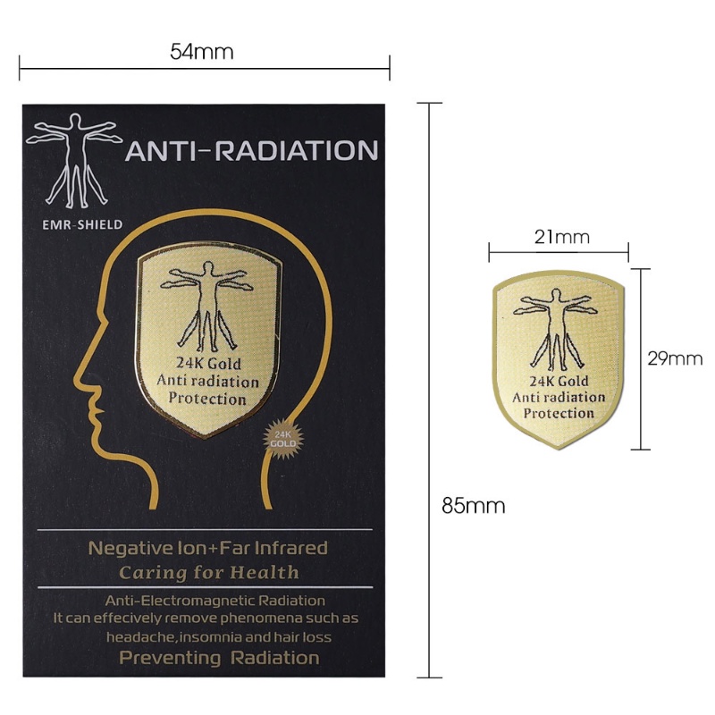 [Harga Grosir] Stiker Perlindungan Anti-Radiasi Universal Radiation Blocker Shield-Berbentuk Stiker Telepon Golden Stiker Perisai Radiasi Komputer Aksesoris Perlindungan Telepon