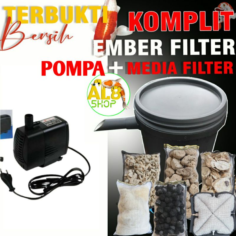 ember filter tempat media filter kolam ikan koi