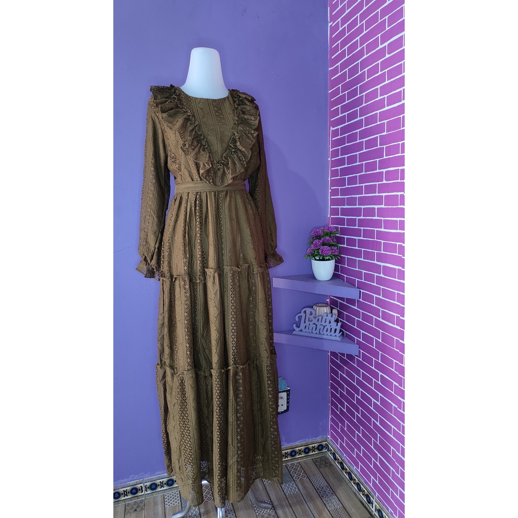 Lora Fashion Brown Lace Dress